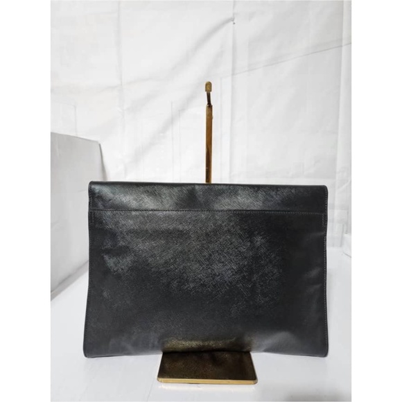 Authentic PRADA Saffiano Attache Portfolio Clutch Black - Picture 4 of 13
